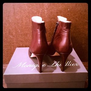 Monique Lhuillier Dark Brown Booties